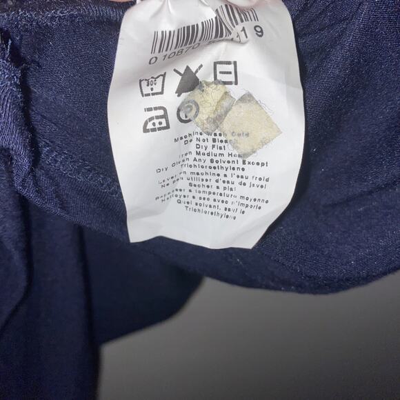 A PEA IN THE POD Maternity Sz S Cowl Neck Navy Sweater Shirt Soft Spandex Fall - Picture 7 of 7